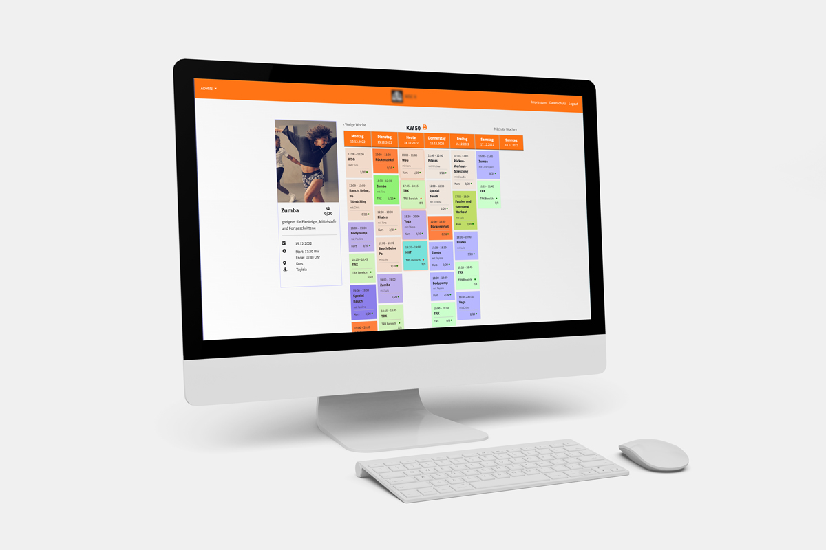 Gym course management tool.