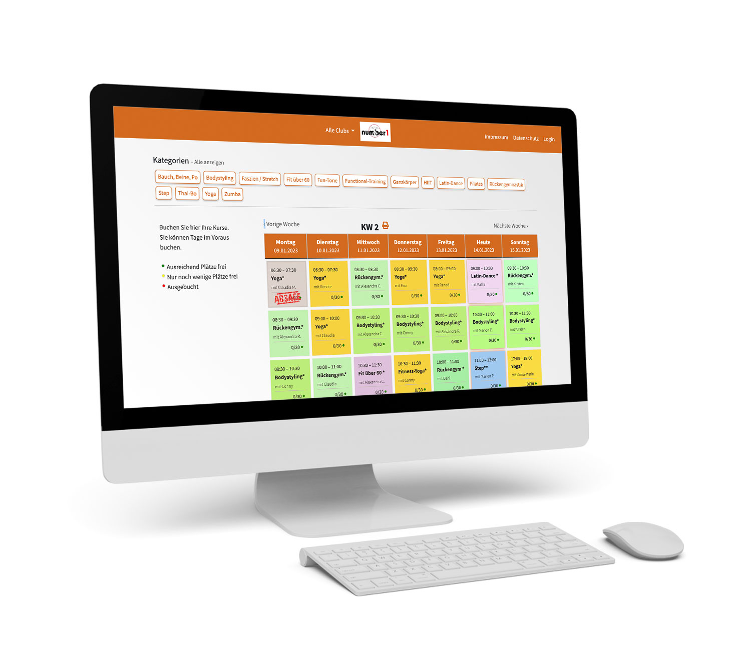 Gym course management tool. 1
