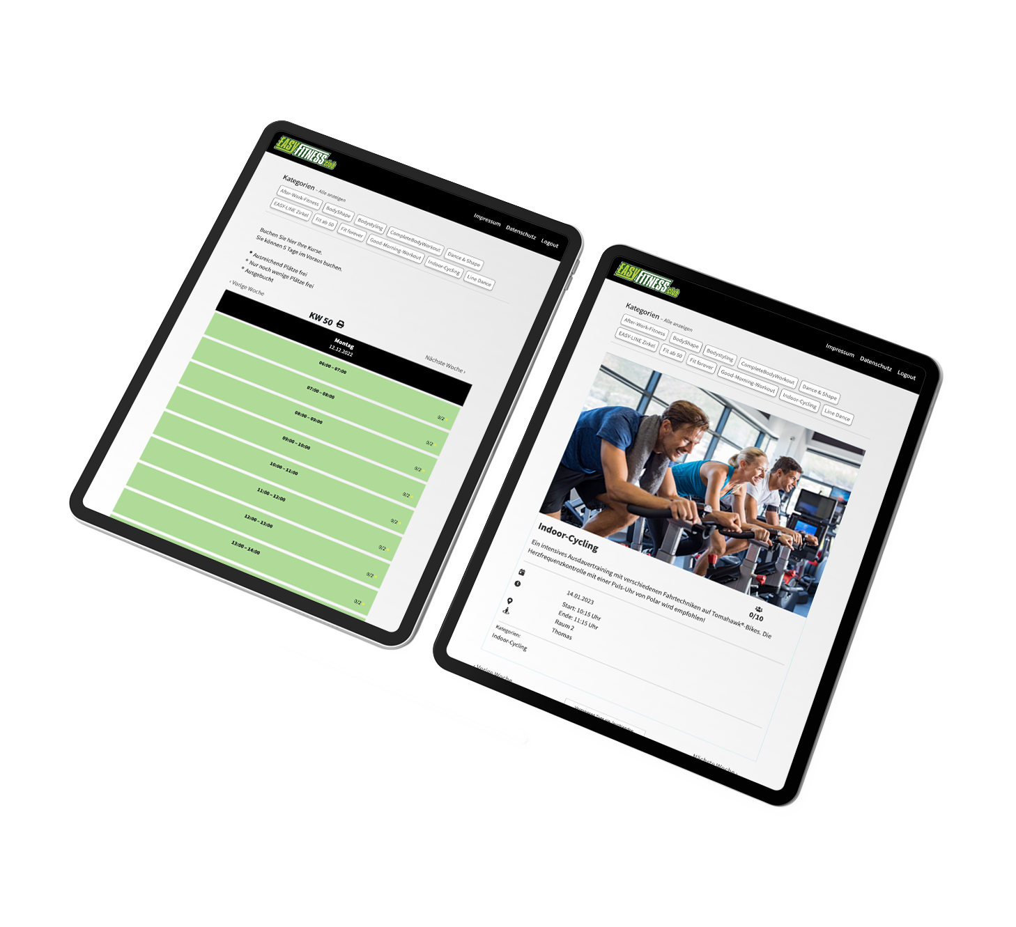 Gym course management tool. 2