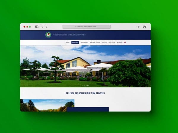 Website for golf club association