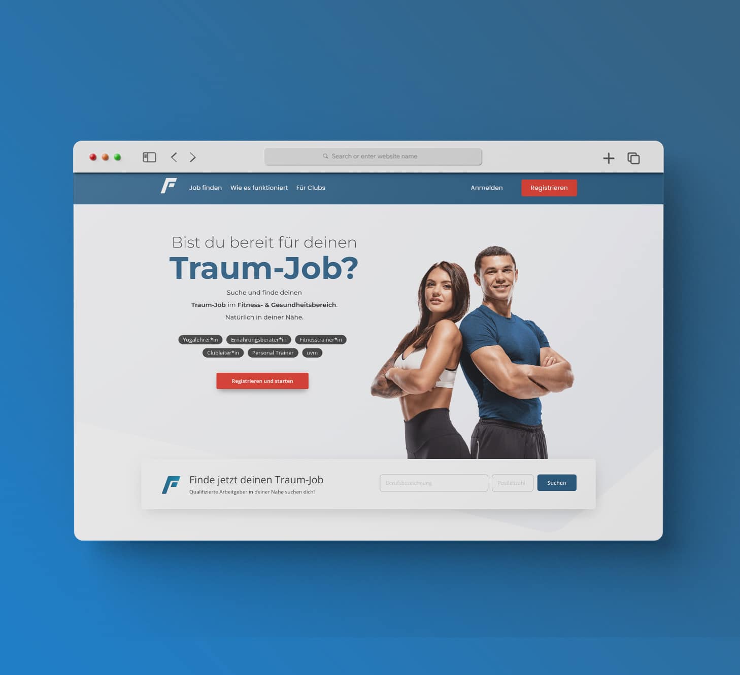 Matching-Plattform for gyms and fitness trainers. 1