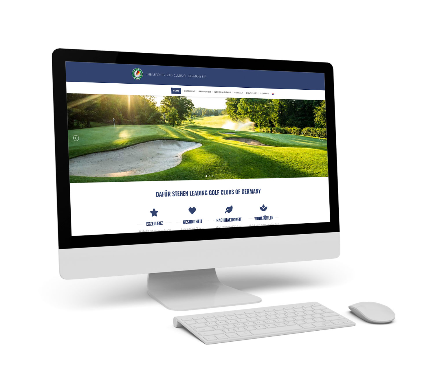 Website für Golfclubverband. 1